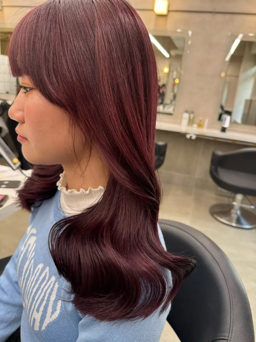 ロング カラー パーマ ヘアアレンジ メンズ キッズ 韓国系🇰🇷🩶 艶暗髪/MEIのヘアスタイル