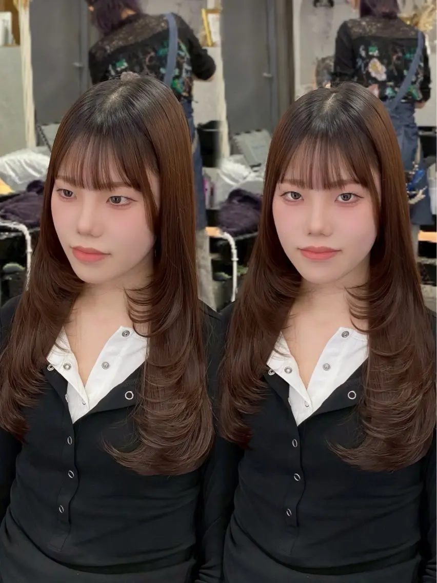 ロング カラー ブリーチ 透明感カラー ダブルカラー ハイトーンカラー インナーカラー ‎XELM高崎‎‎‎ ‎‎🤍Kyoka‎のヘアスタイル