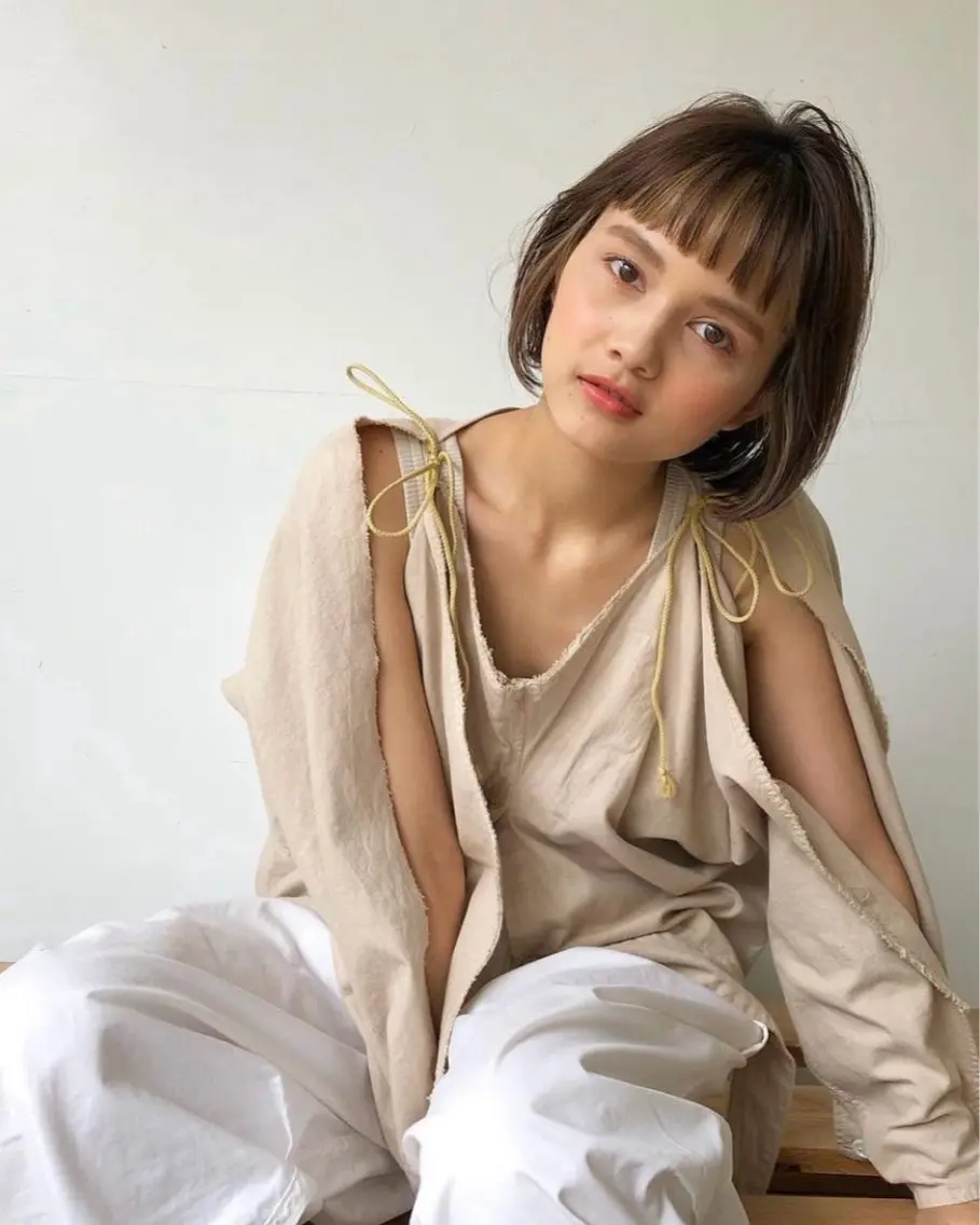 ショート カラー ミストバング イヤリングカラー フェイスフレーミング インナーカラー happy man 🌸大人の世界観🌸のヘアスタイル