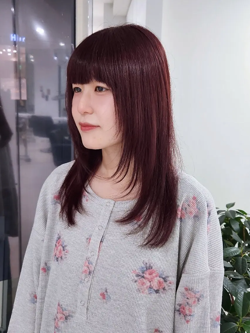 カラー ボルドーカラー ヘアカラー トリートメント 暖色カラー🍅/ 手話OK🙌/noaのヘアスタイル