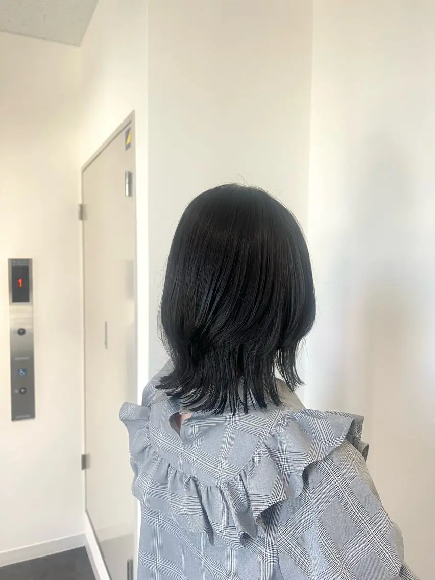 ミディアム ウルフカット カット ヘアカラー トリートメント ひなた-YUCCA- elua⭐️のヘアスタイル