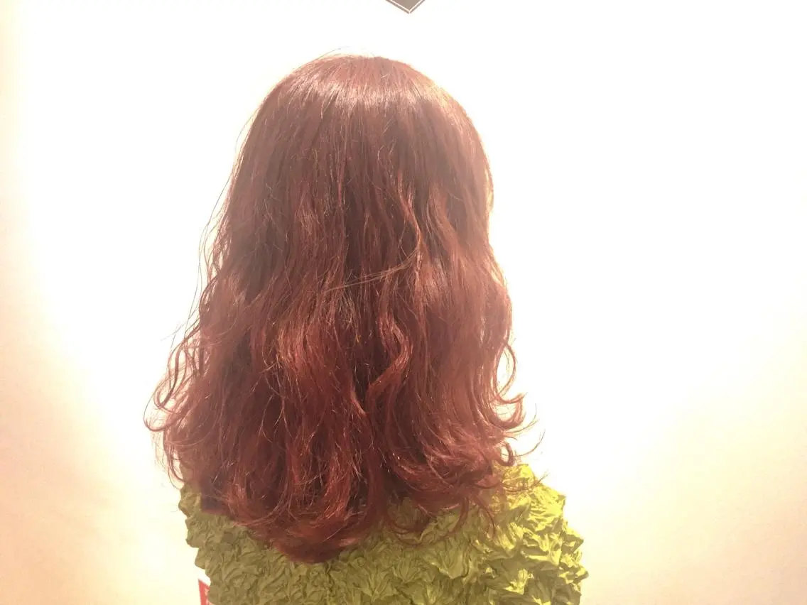 ロング カラー オレンジ mayo 🐄🌈のヘアスタイル