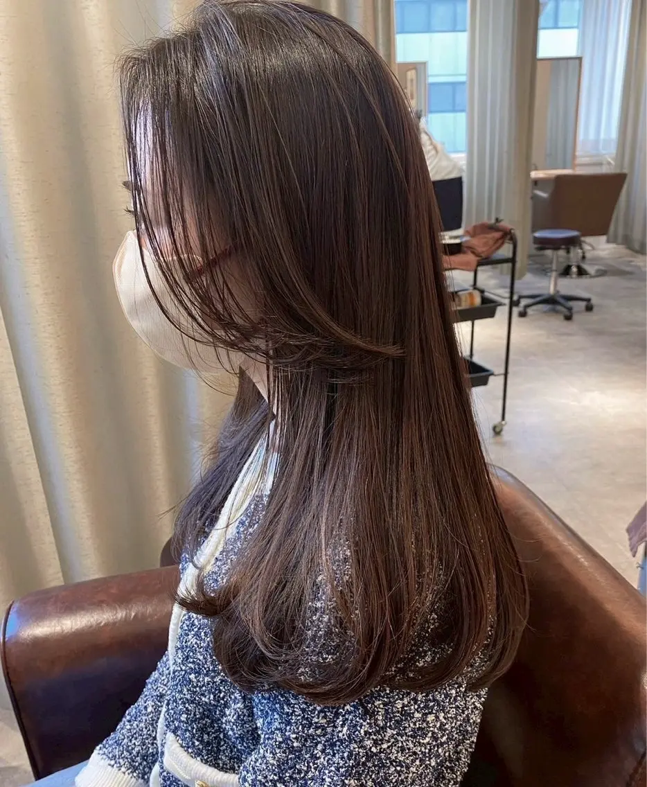 ロング カラー ヘアカラー 髪質改善 ANs. りこのヘアスタイル