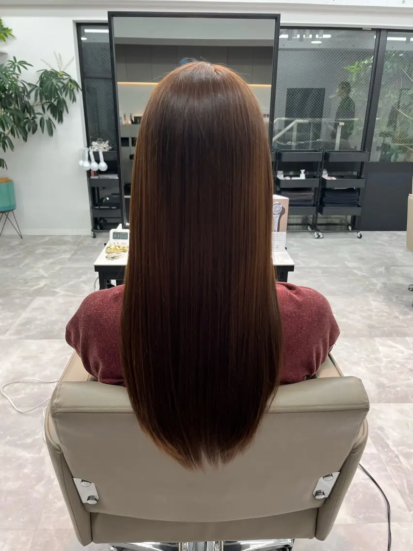 ミディアム カラー ヘアアレンジ そうご／艶カラー ／韓国風カラーのヘアスタイル