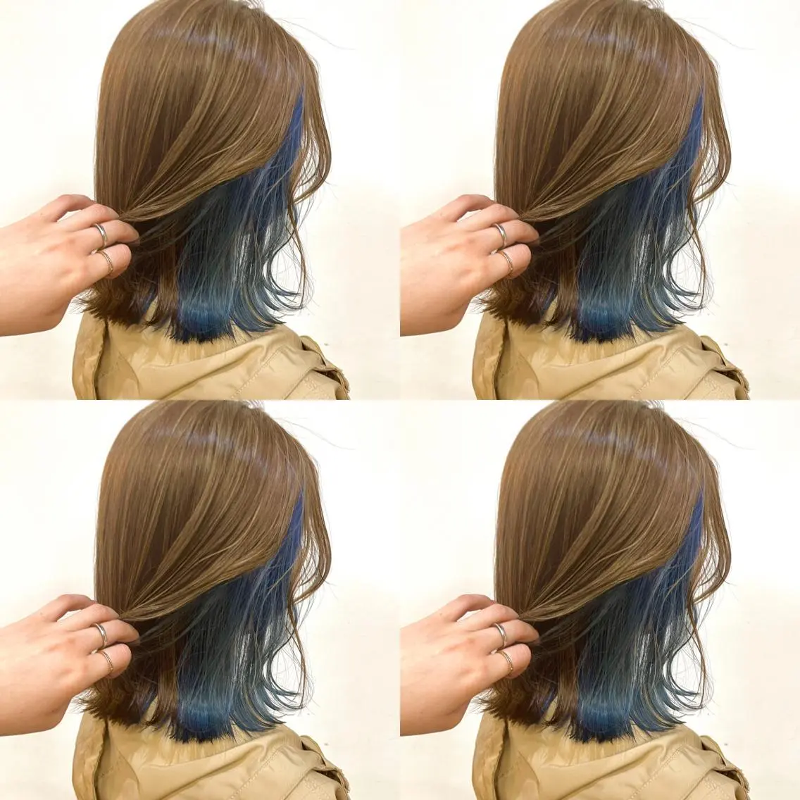 ミディアム カラー 河口 友里のヘアスタイル