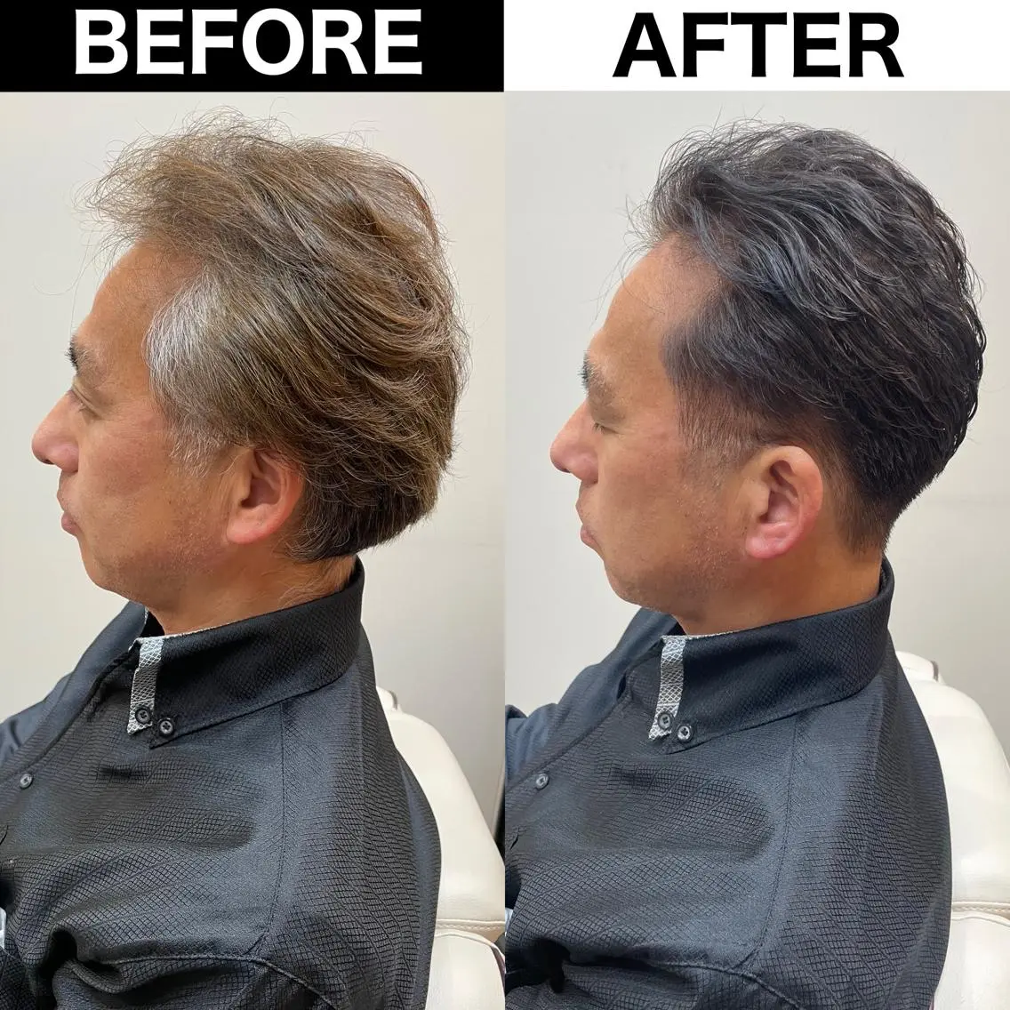 カラー パーマ メンズ ビジネス メンズ就活ヘア メンズパーマ ツーブロック 刈り上げ Soleria 田中慎一のヘアスタイル