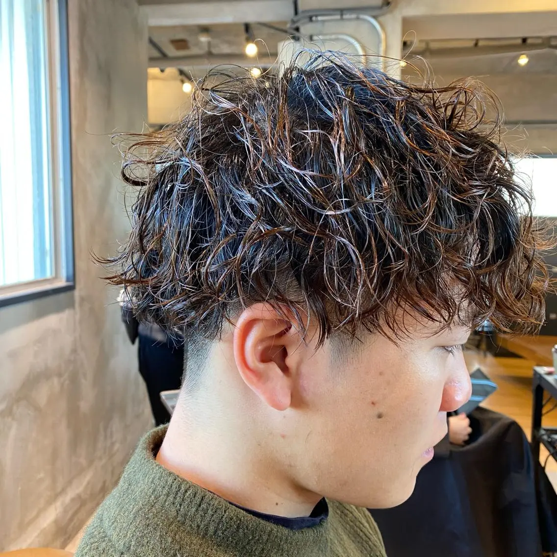 ショート パーマ メンズ スナップフォト確認 お願いします！竹内のヘアスタイル