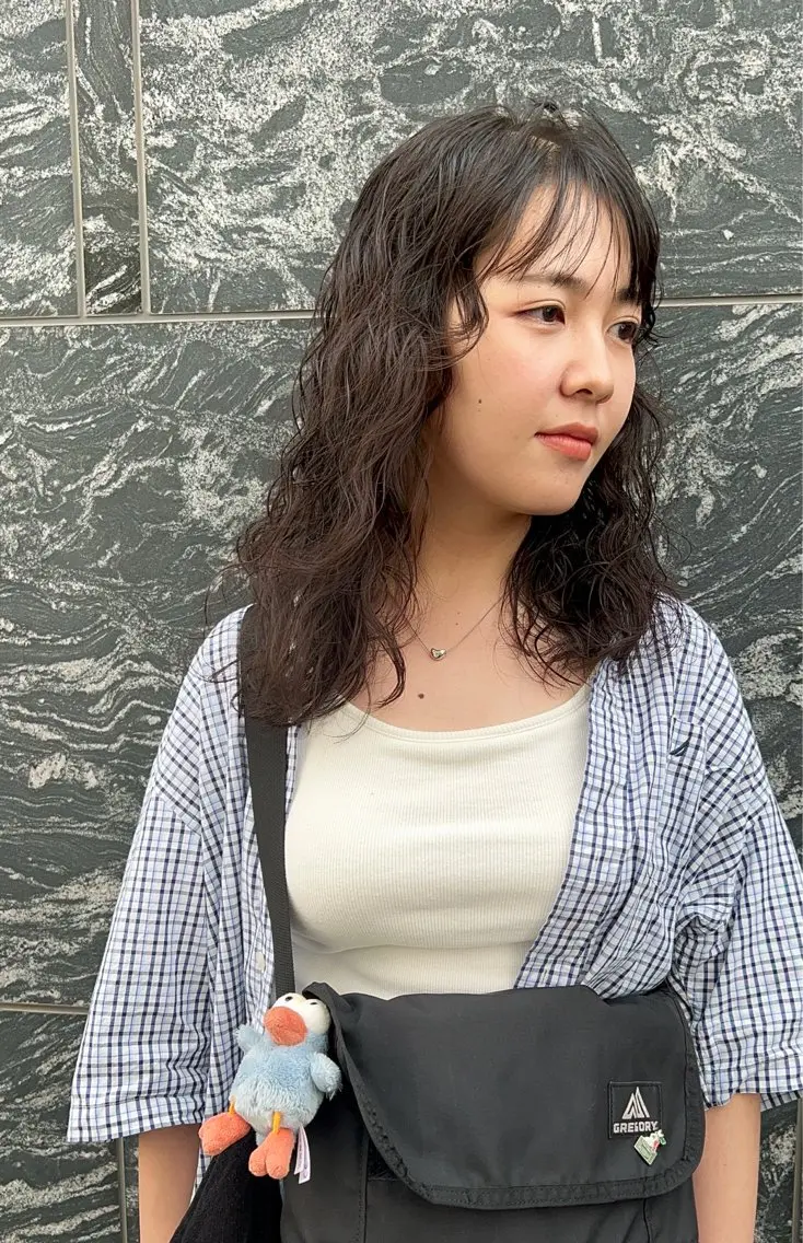 ロング カラー パーマ スパイラルパーマ カット パーマ トリートメント 樋野 亮のヘアスタイル