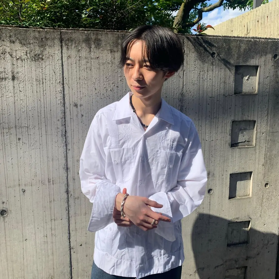 メンズ センターパート チバ タクミのヘアスタイル