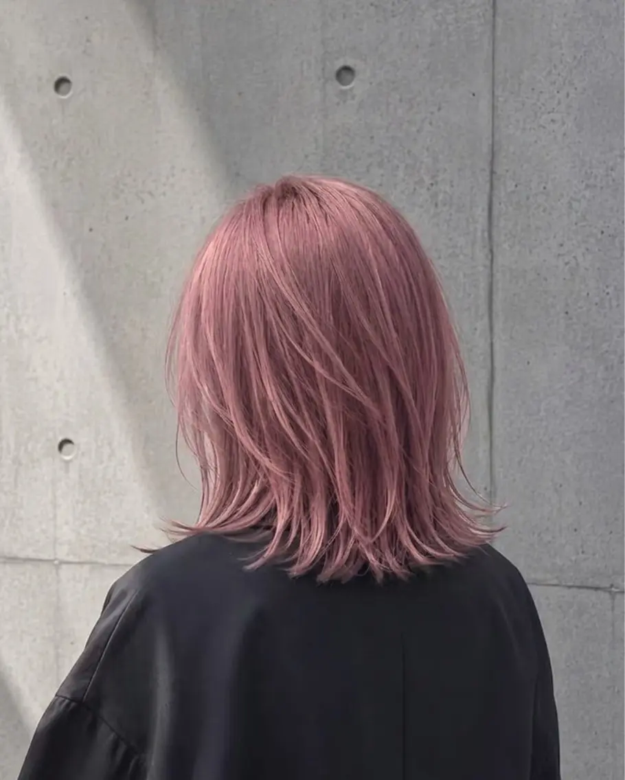 ミディアム カラー ヘアカラー r i n k aのヘアスタイル