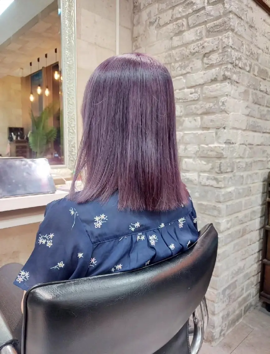 ミディアム カラー ラベンダーカラー ヘアカラー トリートメント 傷ませないブリーチ 美容師🎉内山のヘアスタイル