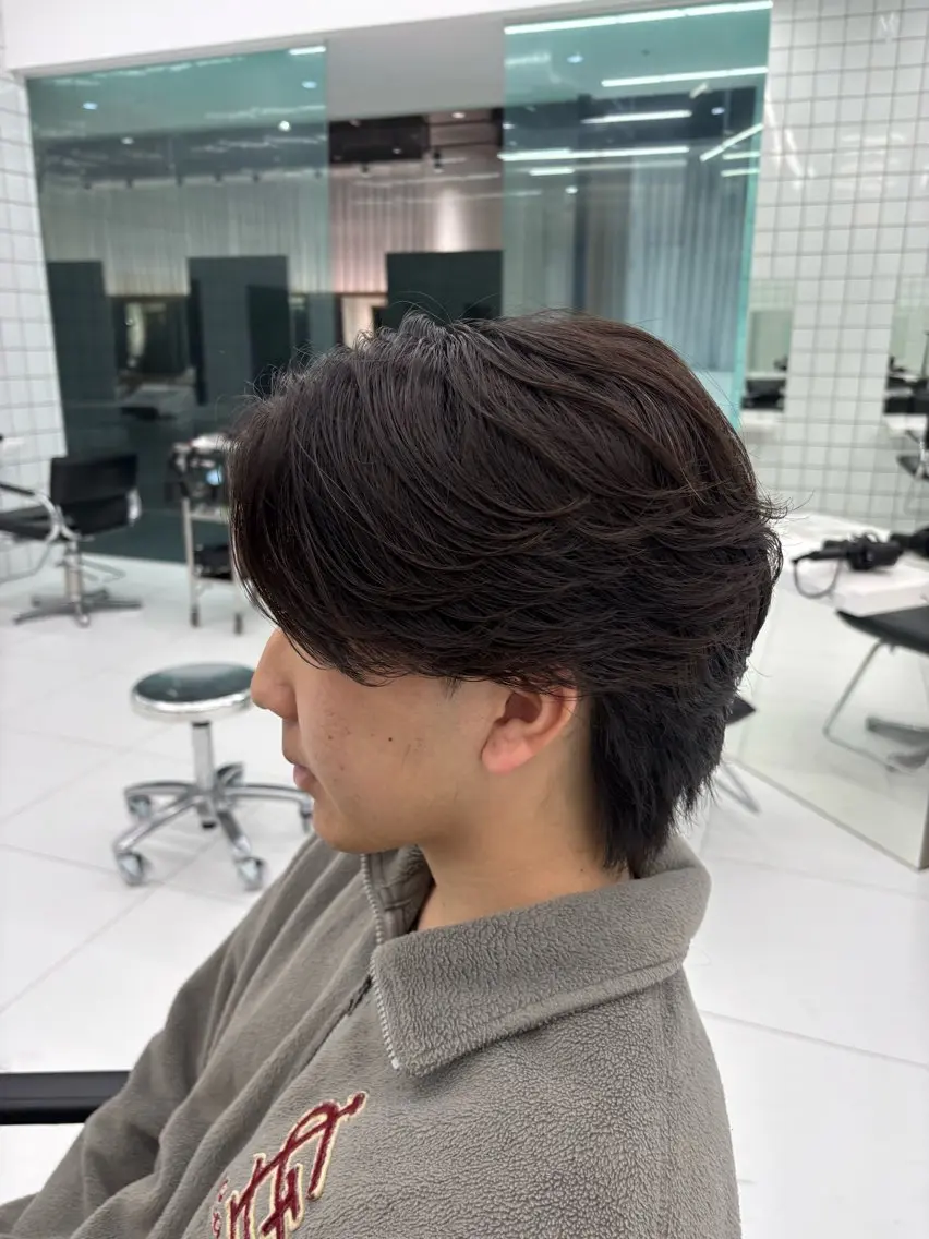 パーマ メンズ メンズパーマ カット パーマ 高崎 堅心のヘアスタイル