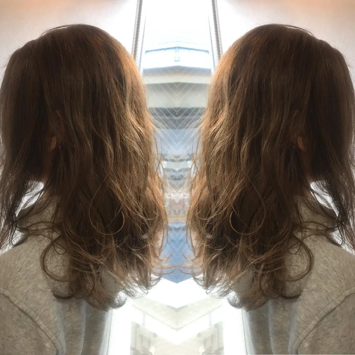 セミロング カラー ベージュカラー ヘアカラー 柴田 祐輔のヘアスタイル