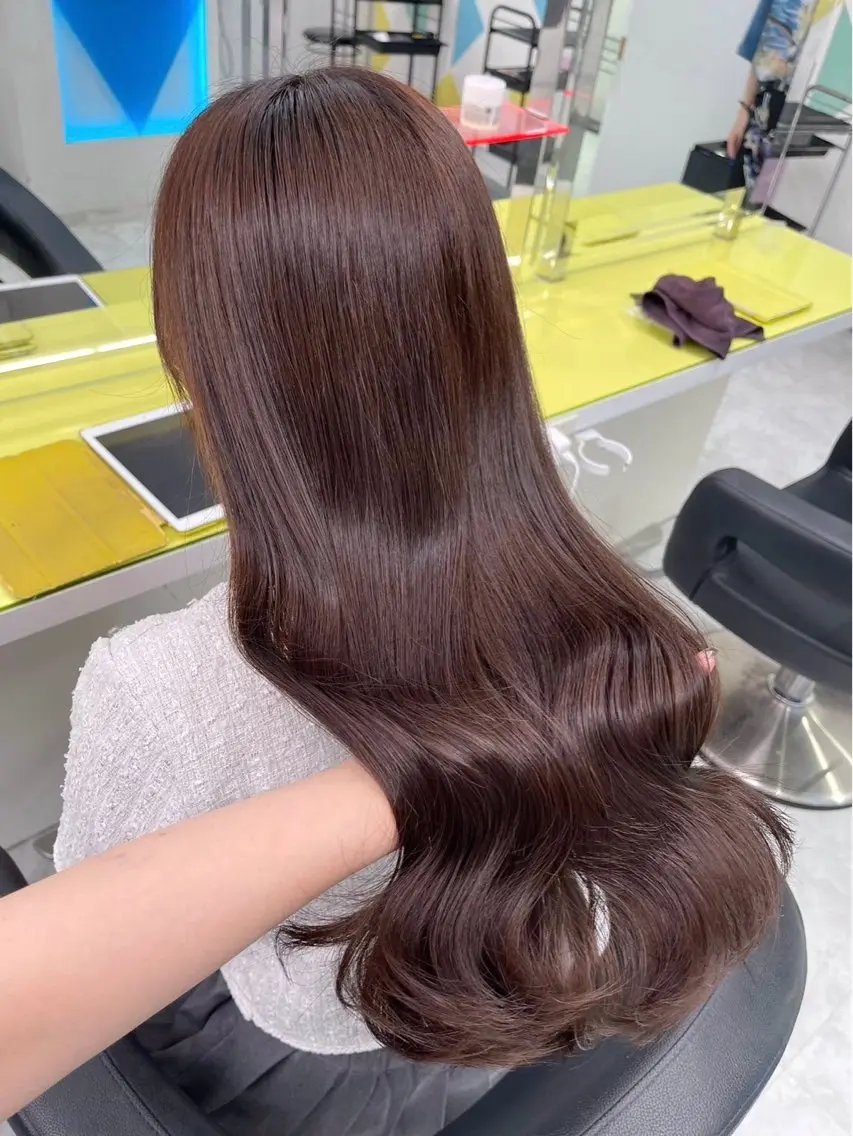 ロング カラー パーマ ヘアアレンジ メンズ キッズ 盛れ韓国ハイトーン 🎀Himari🎀のヘアスタイル