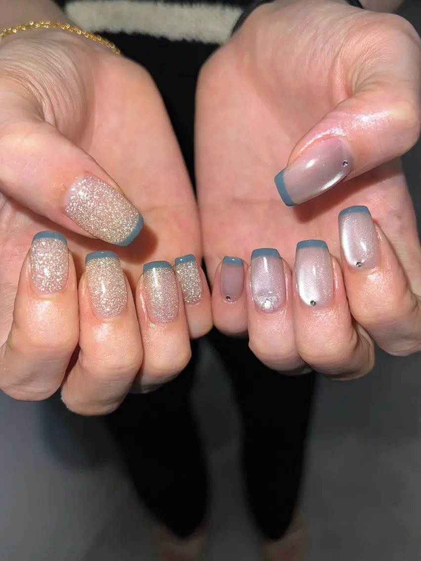 ネイル フラッシュネイル フレンチネイル ジェルネイル マグネットネイル ニュアンスネイル ハンドネイル ハンドケア Bana_ Nailのネイルデザイン