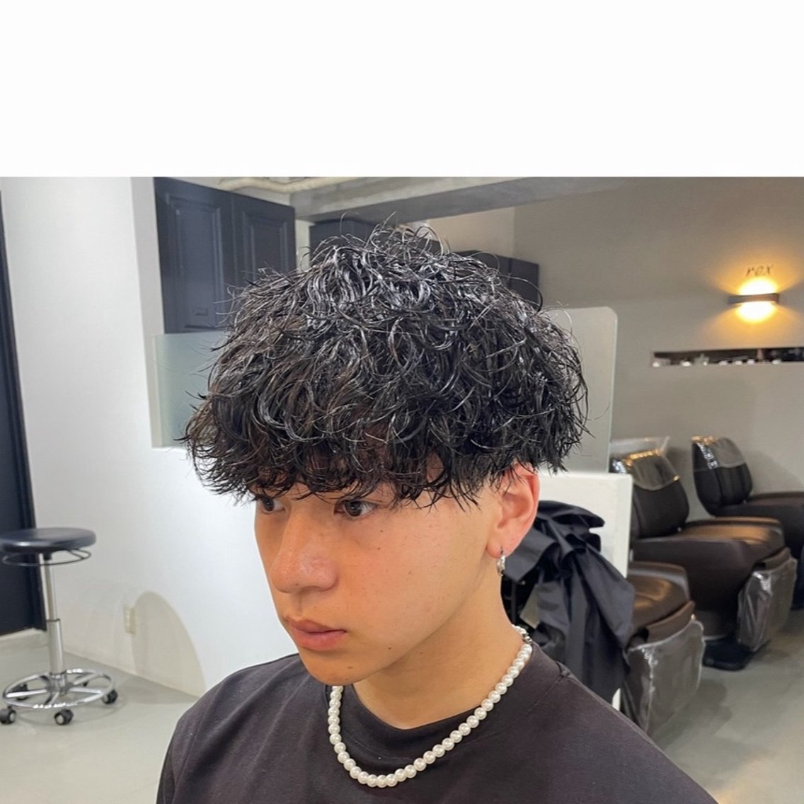 カラー パーマ メンズ メンズパーマ 波巻きパーマ カット パーマ トリートメント 角田 凌のヘアスタイル