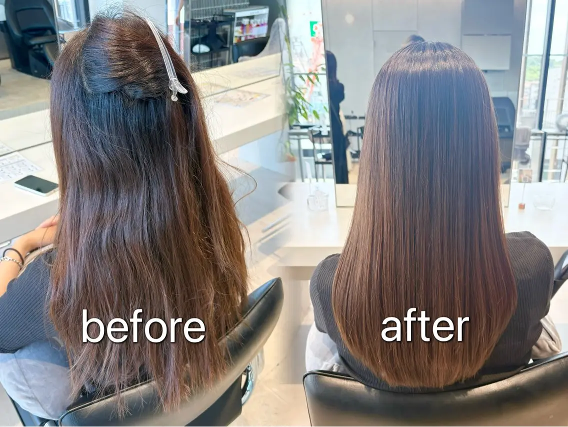 ロング カット 縮毛矯正 トリートメント 縮毛矯正/髪質改善/ HARUのヘアスタイル
