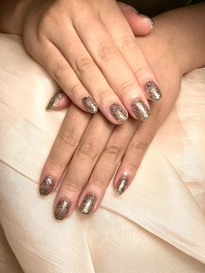 ネイル ラメ(グリッター) ワンカラーネイル ハンドネイル PLAIN nail KAZUKIのネイルデザイン