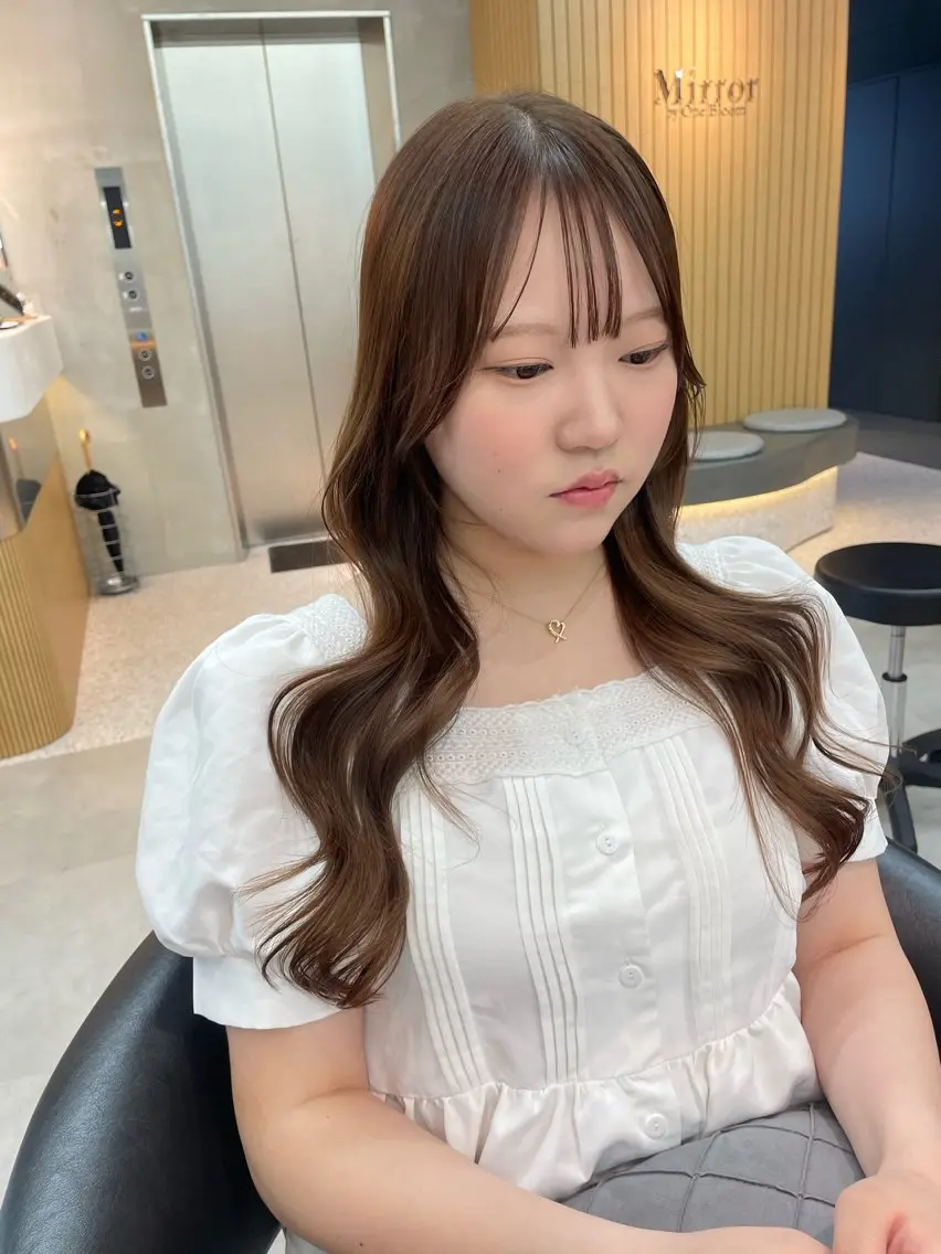 ロング ヘアカラー トリートメント ヘッドスパ ヘアセット 韓国ヘア/レイヤー Londエレンのヘアスタイル