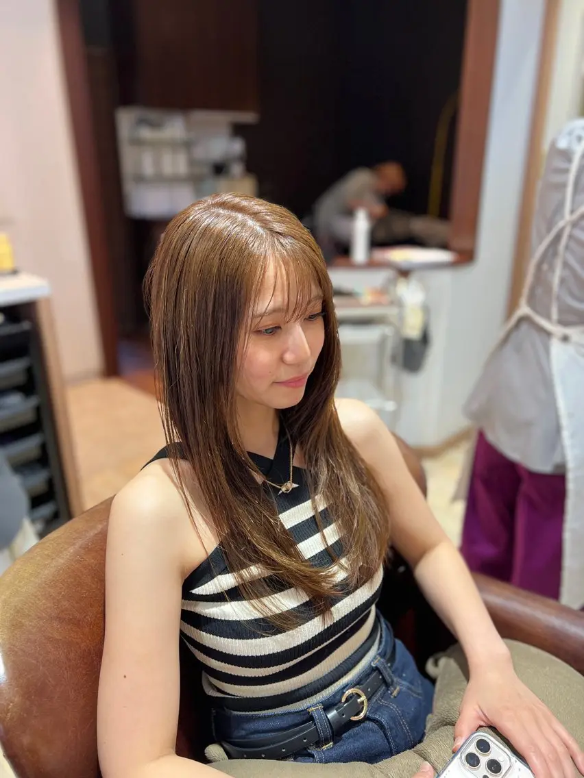 ロング カラー ハイライトカラー ハイライト 高木 みよのヘアスタイル