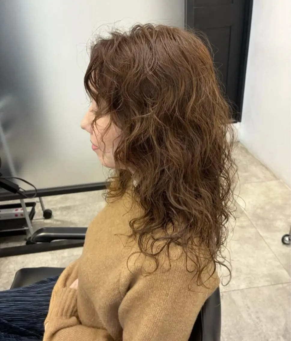 セミロング パーマ セミロングパーマ くせ毛 大人女性ヘア 半個室 池袋 natsukiのヘアスタイル