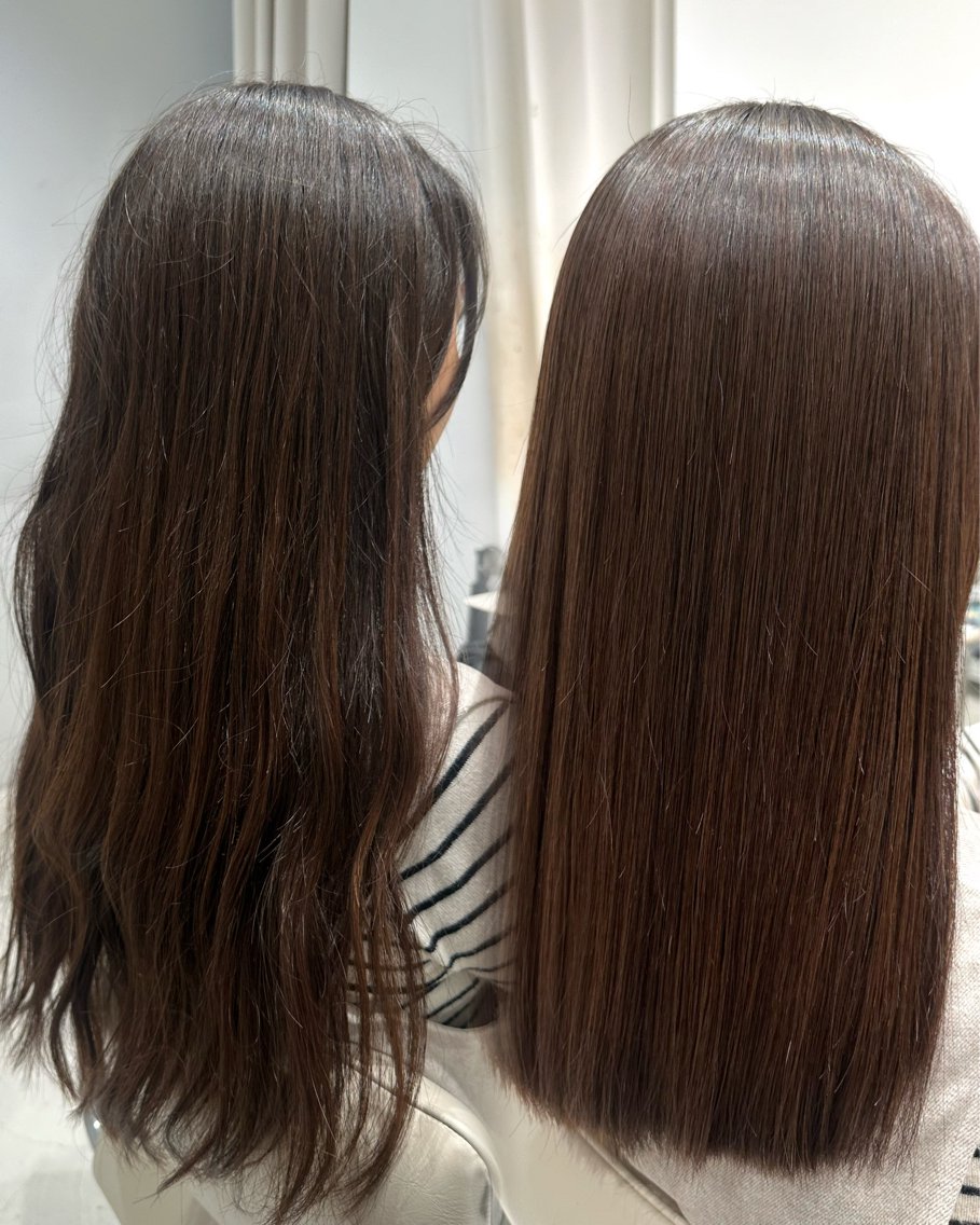 ロング 縮毛矯正 カット 縮毛矯正 トリートメント ヘッドスパ ヘアセット 朝ラク縮毛矯正 ブリーチ矯正/吉田のヘアスタイル