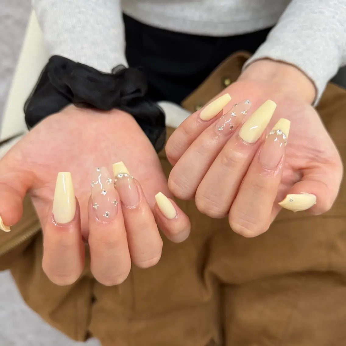 ネイル キラキラネイル 韓国ネイル 持ち込み ワンホンネイル ハンドネイル JOSIE nail studioのネイルデザイン
