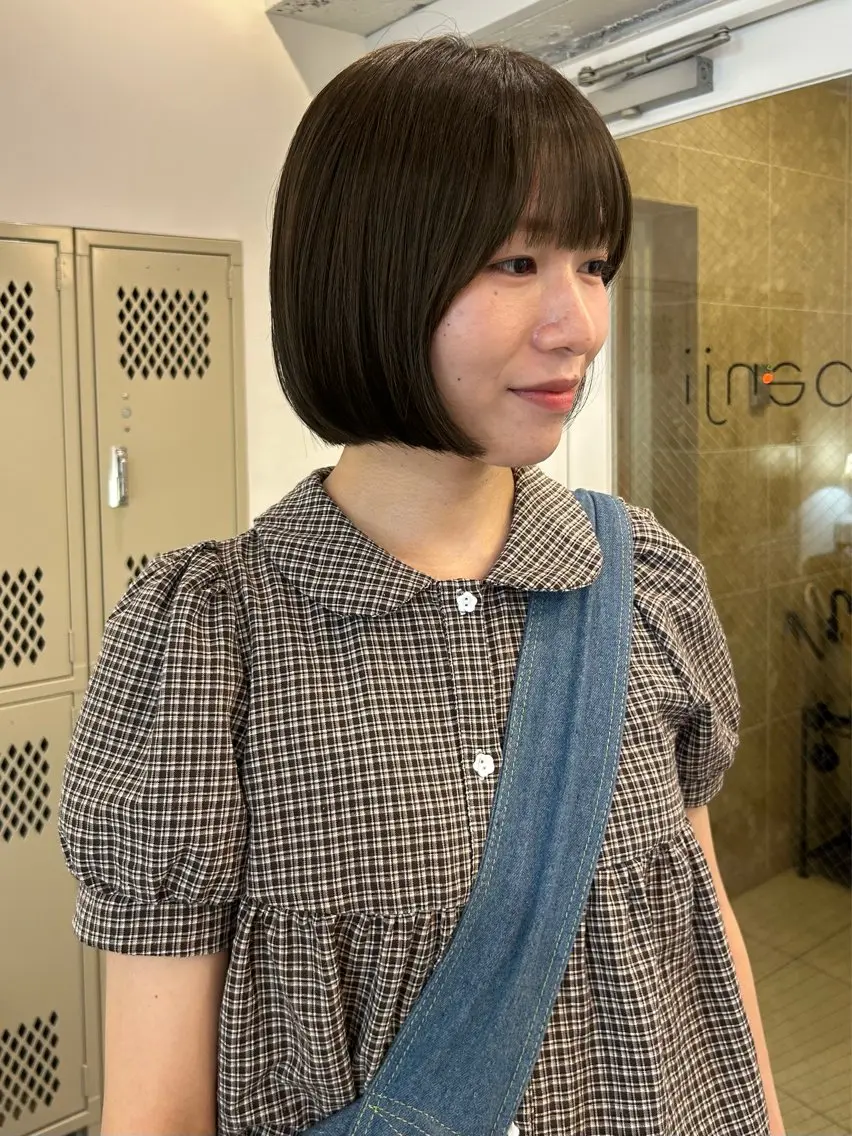 ショート カラー ボブ カット ヘアカラー トリートメント 天神大名/レイヤー /ヘルシーヘアのヘアスタイル