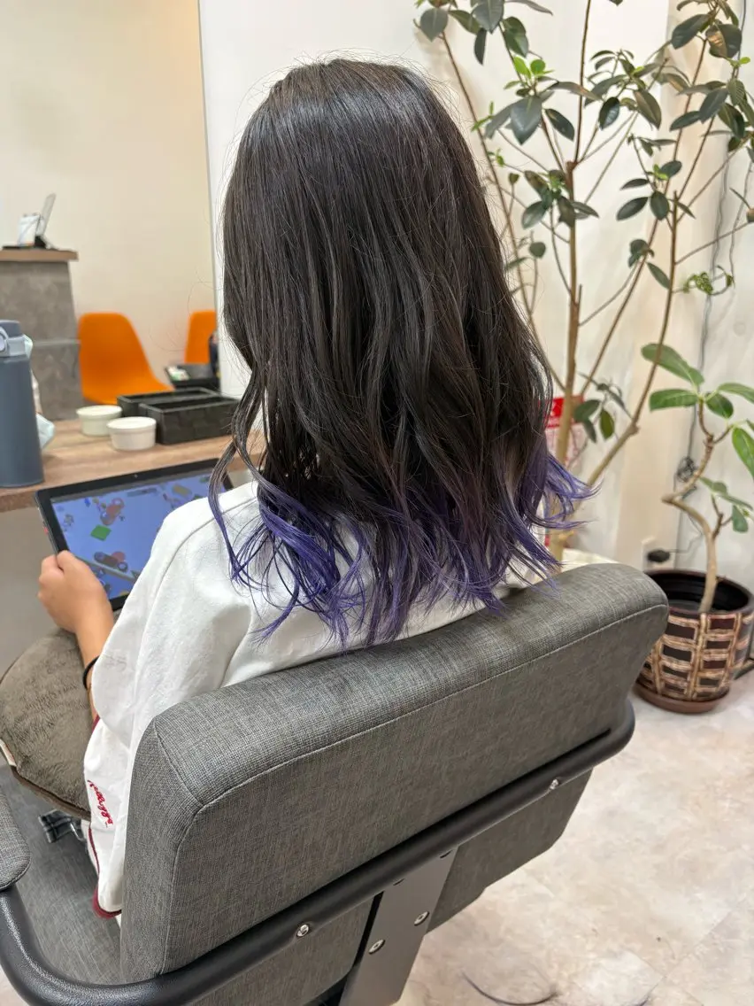 カラー グラデーションカラー 馬来 千尋のヘアスタイル
