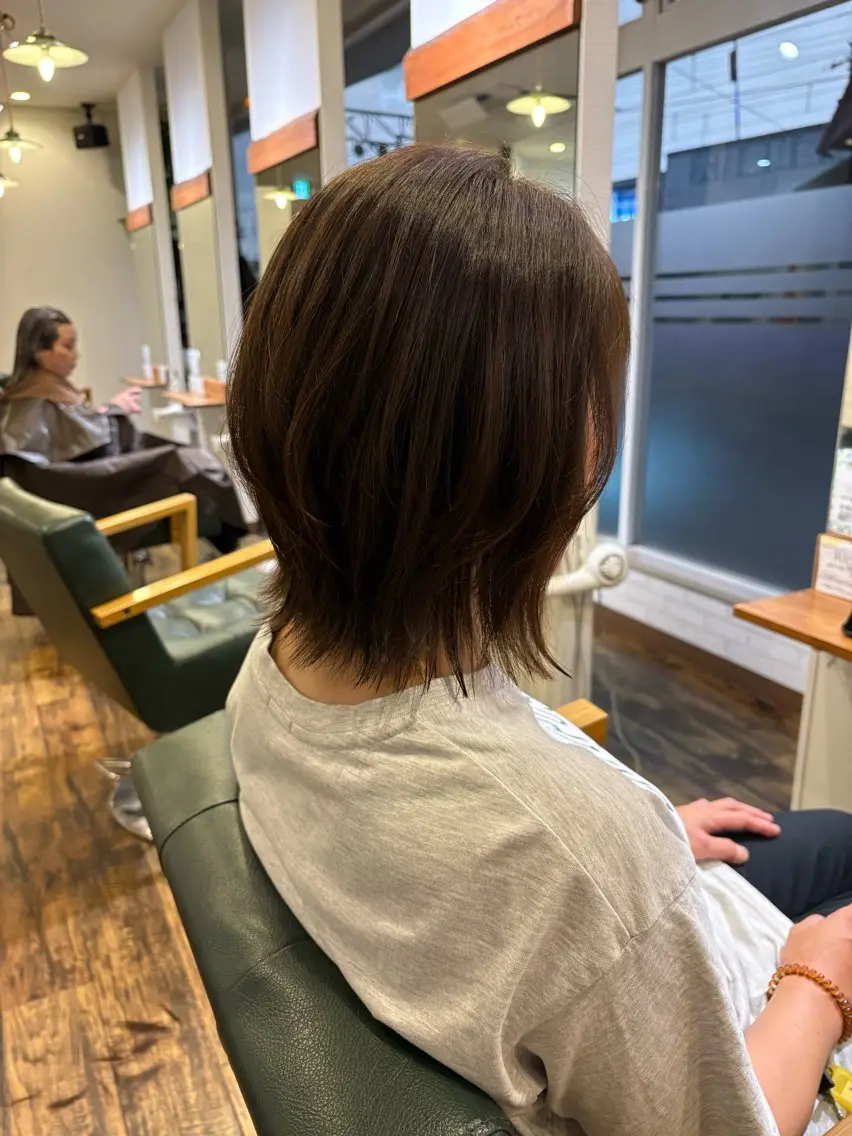 🌷ミディアム、ロングスタイル🌷3㌢以上のカット必須🙇シャンプー＆トリートメント付🐰ワンレンミニボブ対象外🙏の写真