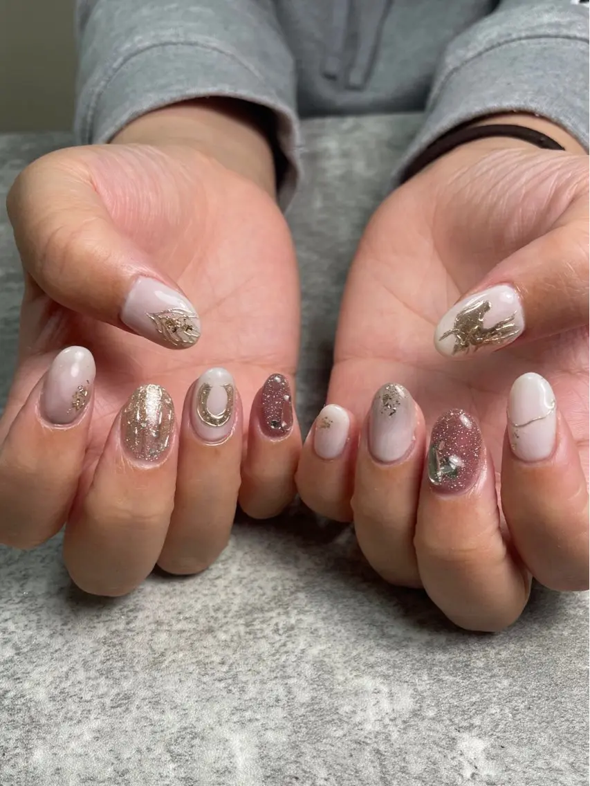 ネイル アートネイル 持ち込み ハンドネイル RISA joie nailのネイルデザイン