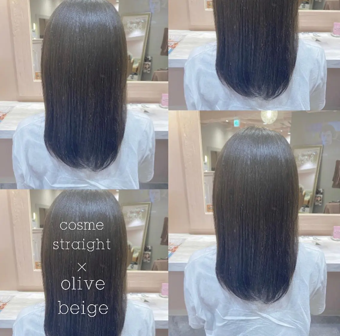 セミロング カラー パーマ ベージュカラー オリーブベージュ 縮毛矯正 RIYA❤︎ Aujuaソムリエのヘアスタイル