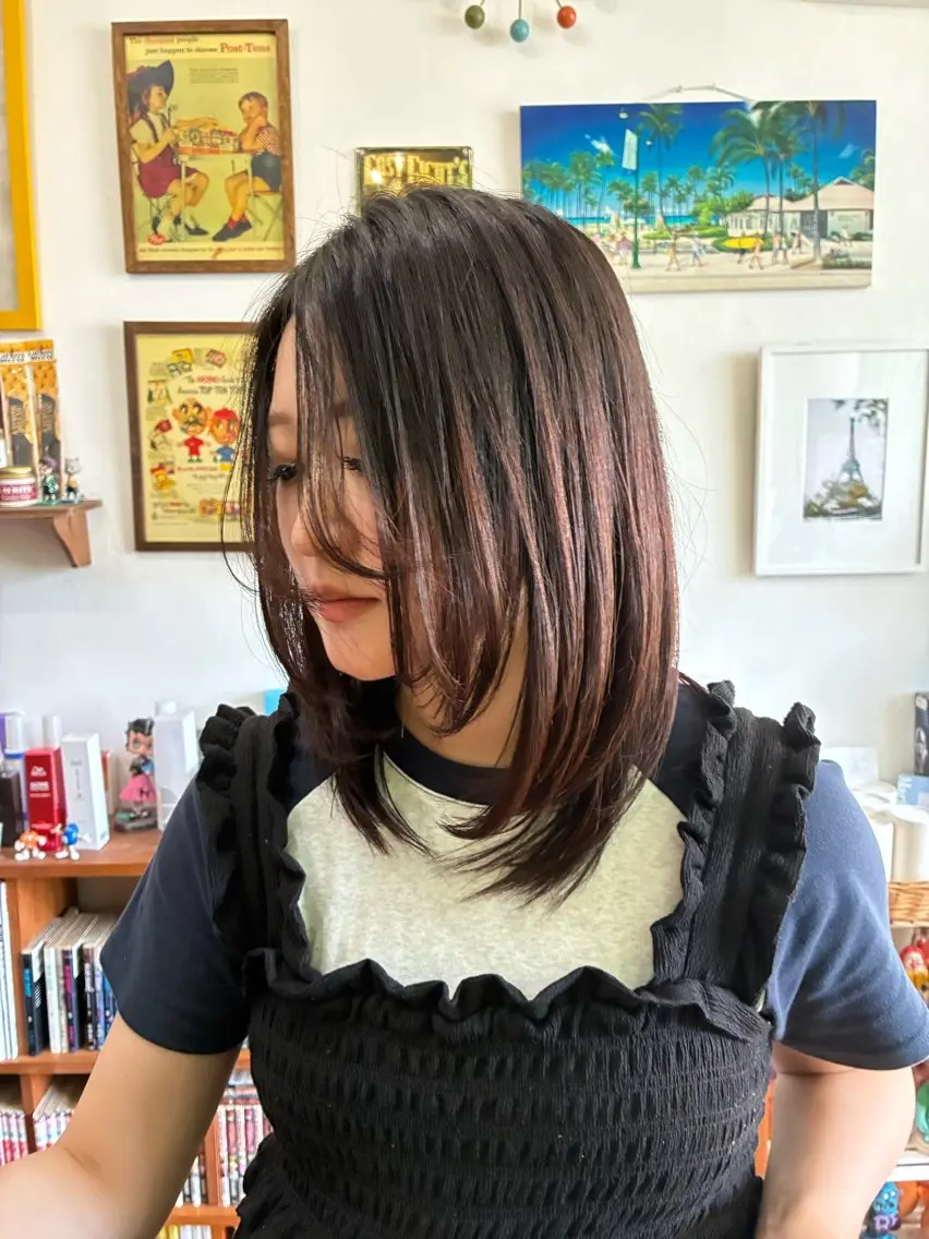 ミディアム カレン/メンテナンス カット0円のヘアスタイル