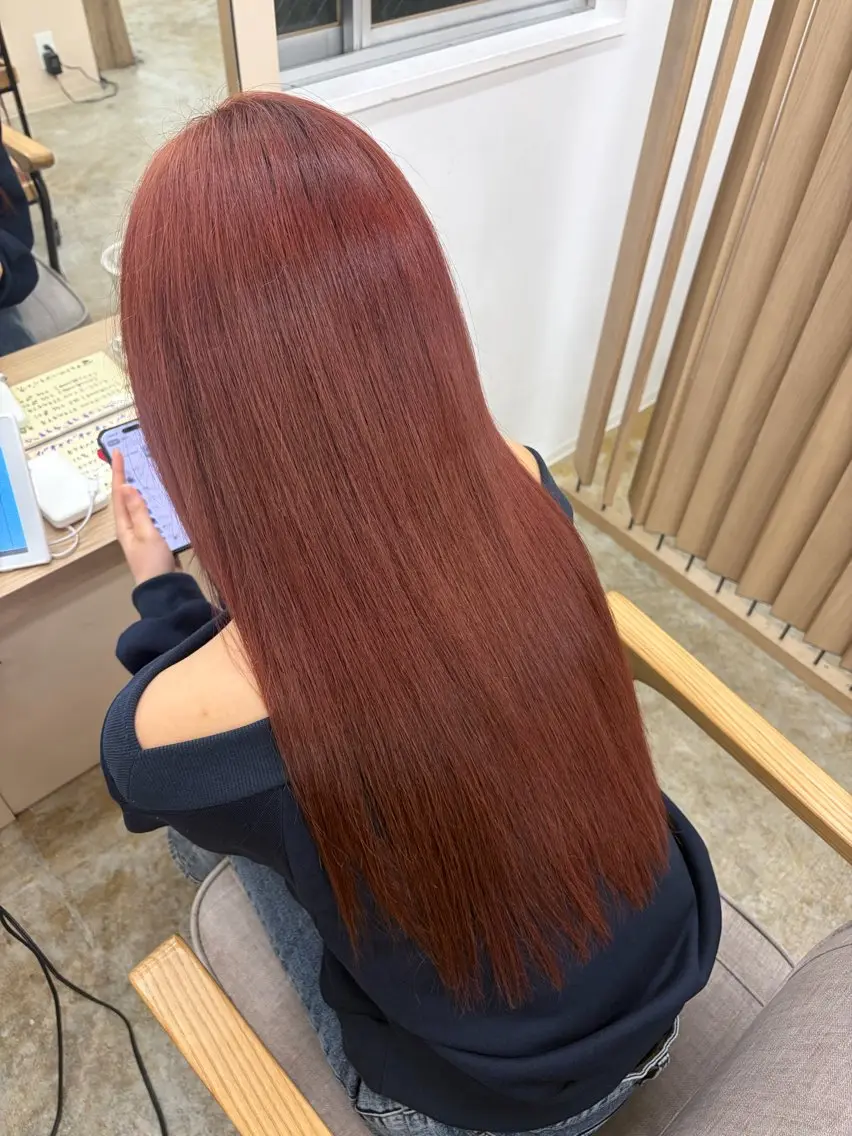ロング ピンクラベンダー 村田 竜牙のヘアスタイル