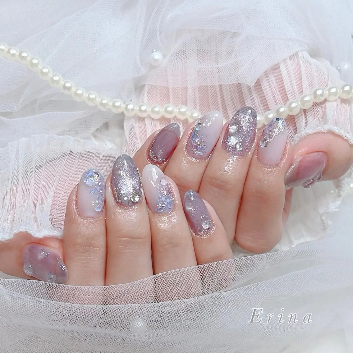 ネイル Erina🐱 フィルイン💅パラのネイルデザイン