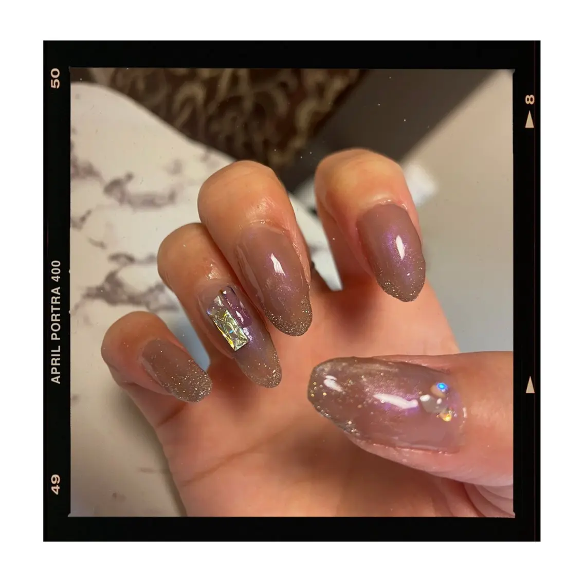 ネイル フラッシュネイル グリーン マグネットネイル ワンカラーネイル ピンク NAIL★M 真紀のネイルデザイン
