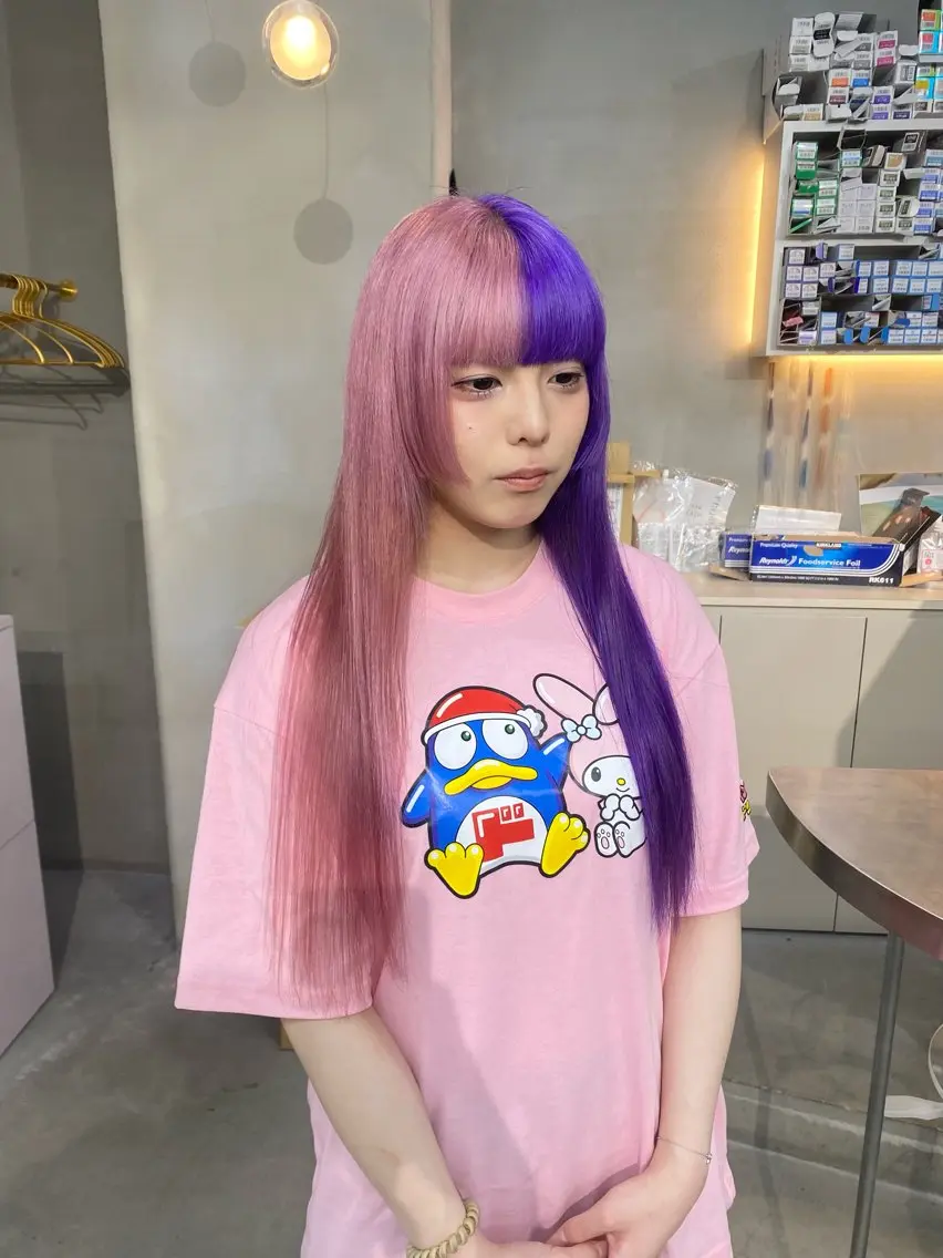 ロング カラー ヘアカラー 前橋 姫奈のヘアスタイル