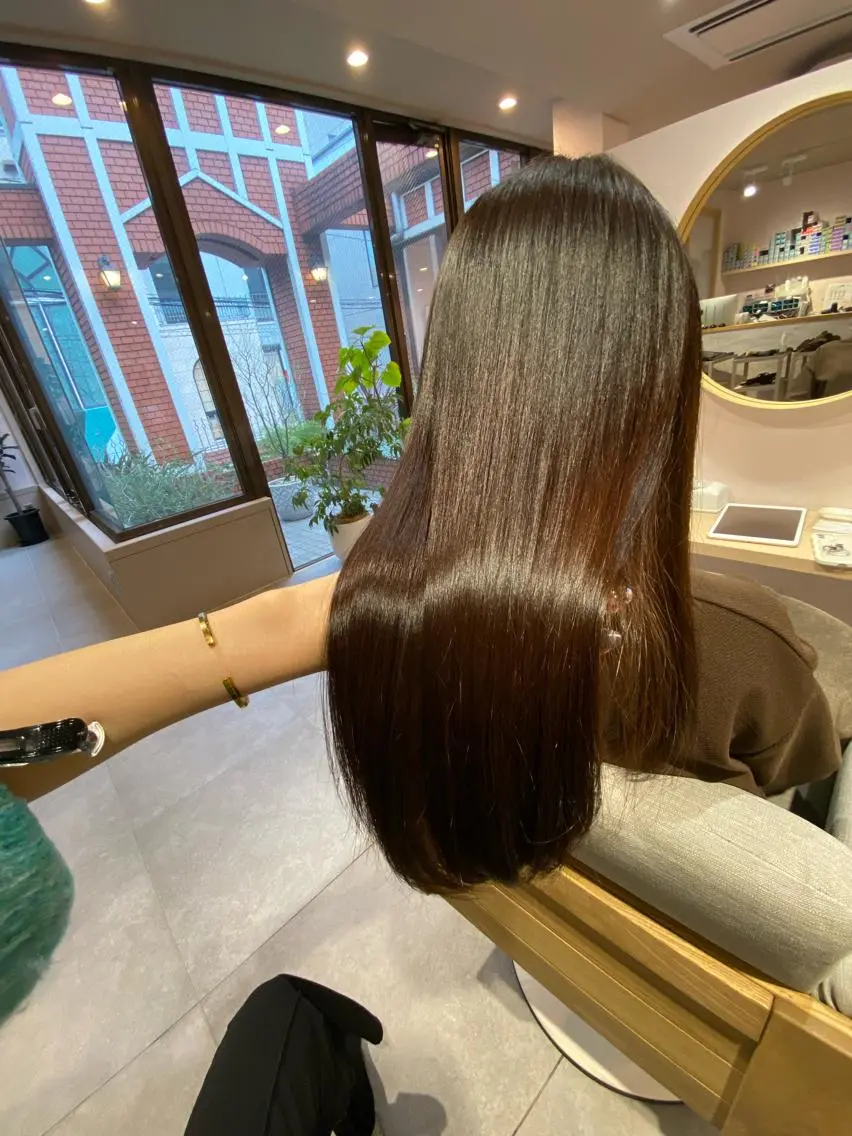 【新規限定】縮毛矯正+オートクチュールヘアエステ+ブロー ¥15,600の写真