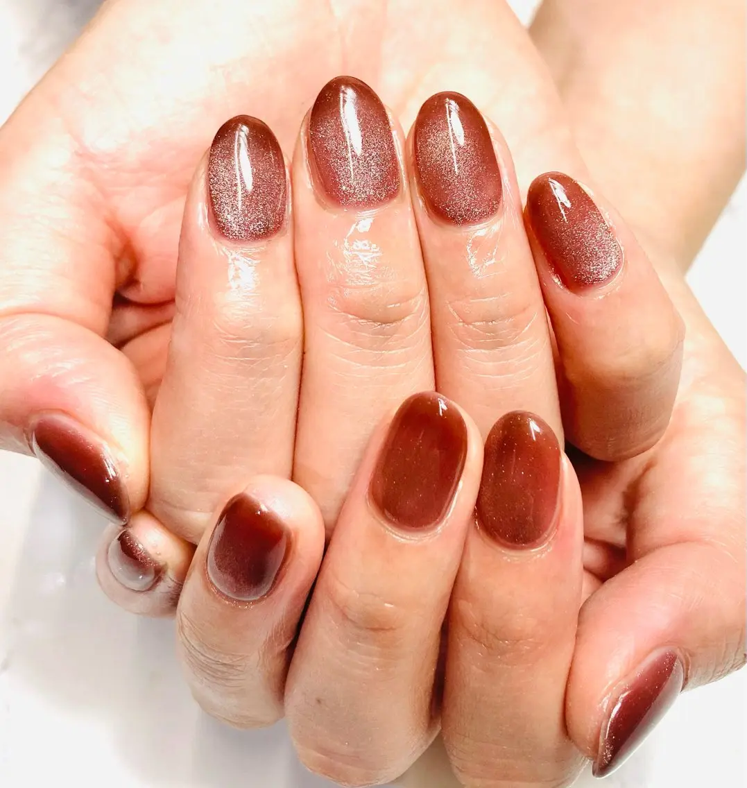 ネイル マグネットネイル マグネットワンカラー ワンカラーネイル ハンドネイル one nailsalonのネイルデザイン