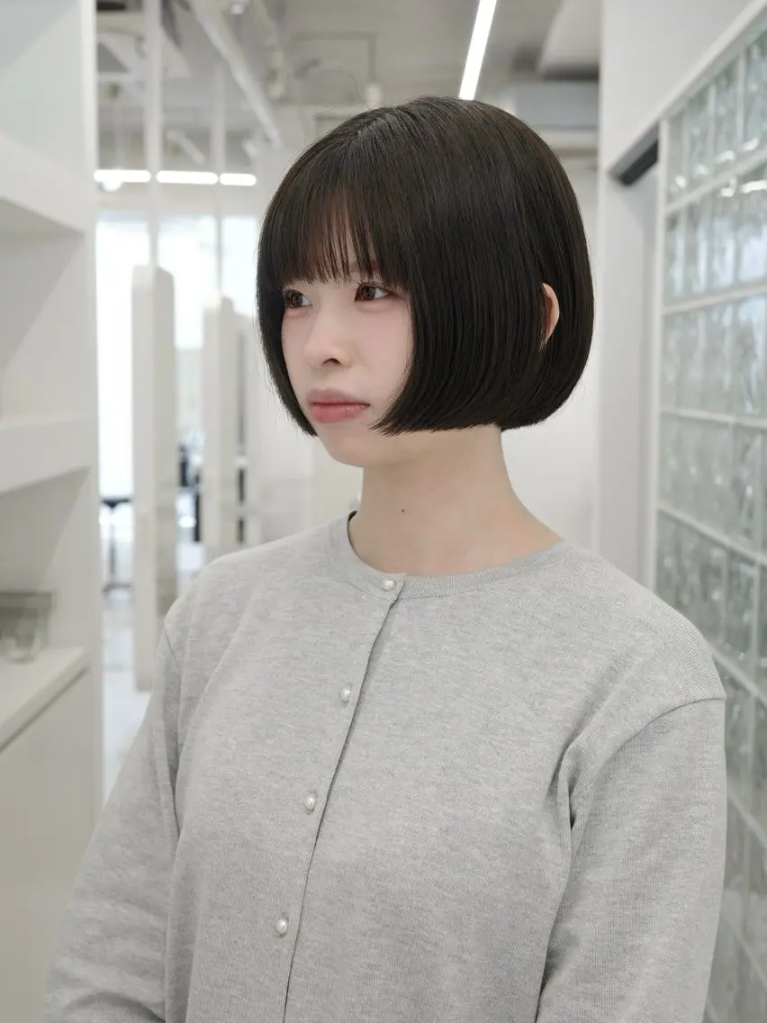ショート カラー ボブ メンズヘア/大人男子 /ナチュラルのヘアスタイル