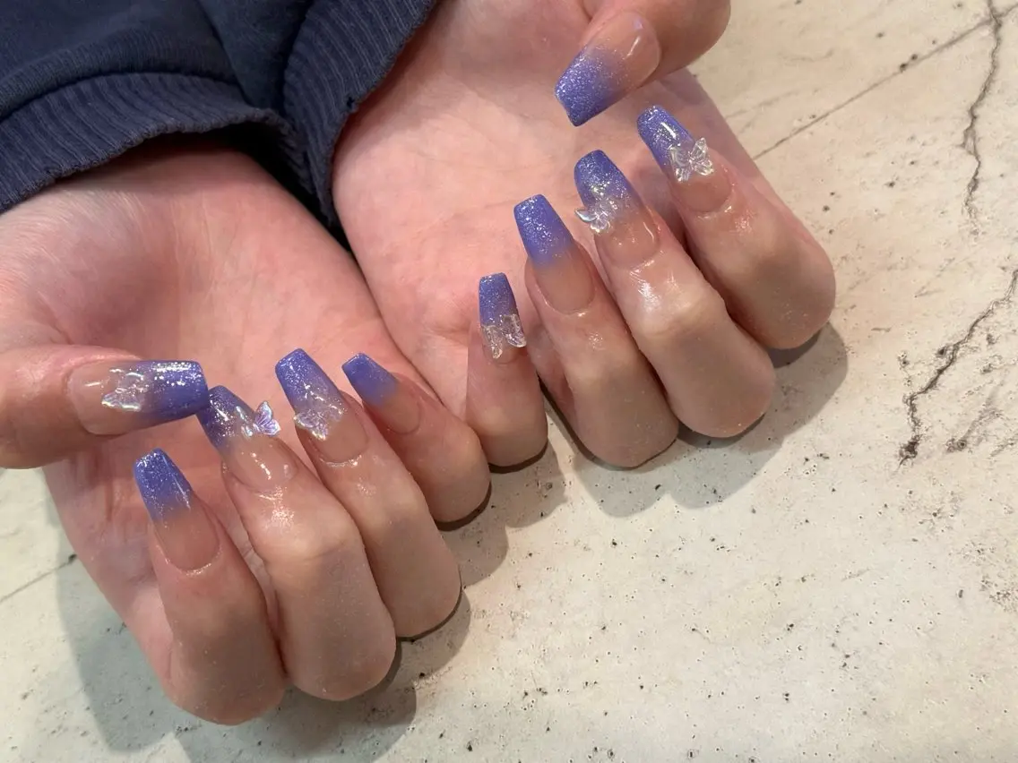 ネイル ハンドネイル 韓国/ワンホン/長さ 出しつけ放題🎀のネイルデザイン