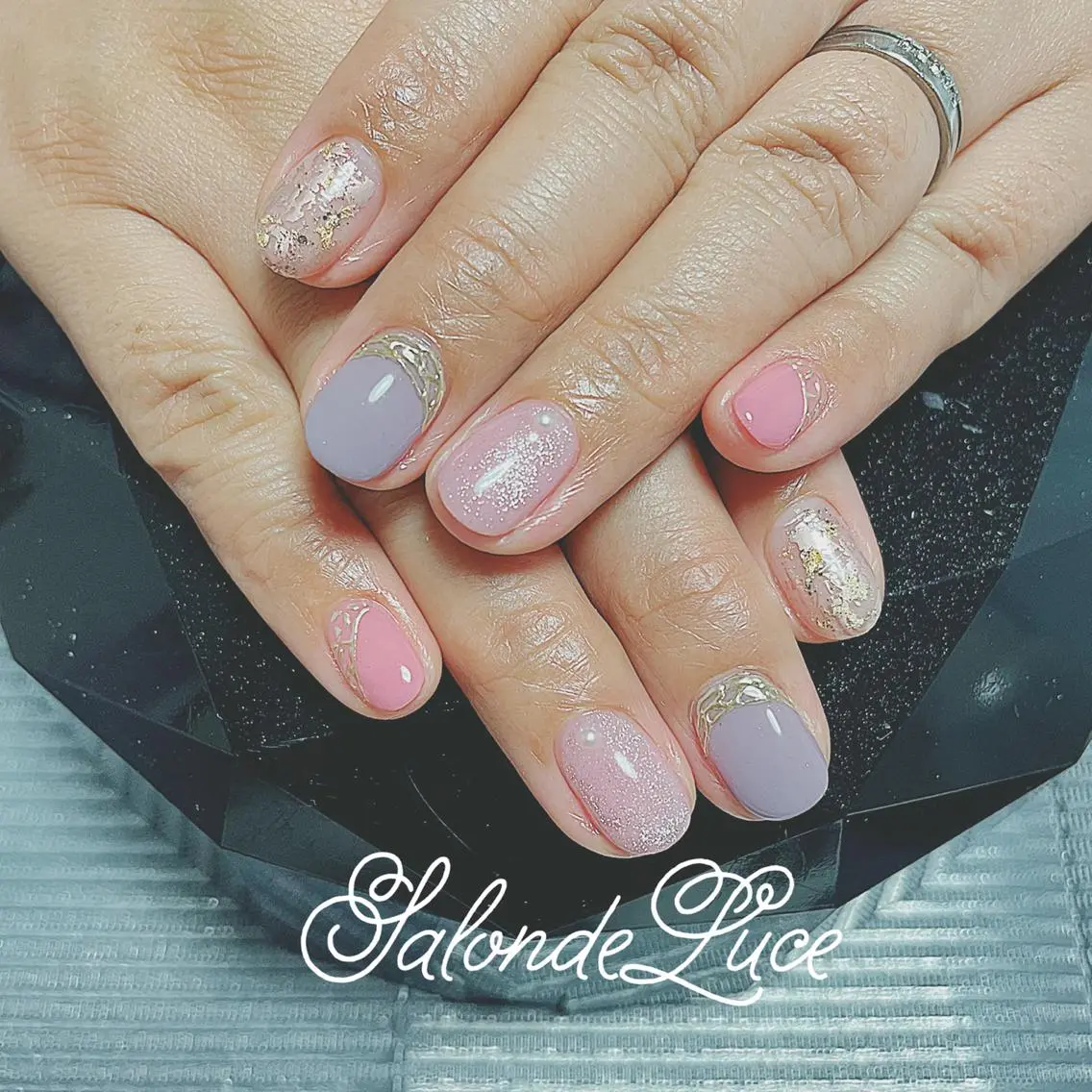 ネイル マグネットネイル ミラーネイル Salon de Luceのネイルデザイン