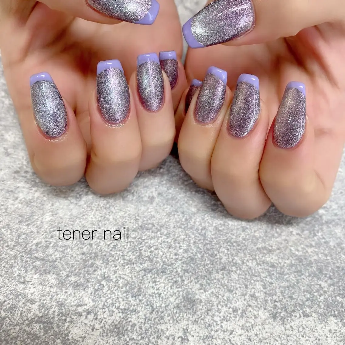 ネイル フレンチネイル マグネットネイル テネルネイル tener nailのネイルデザイン