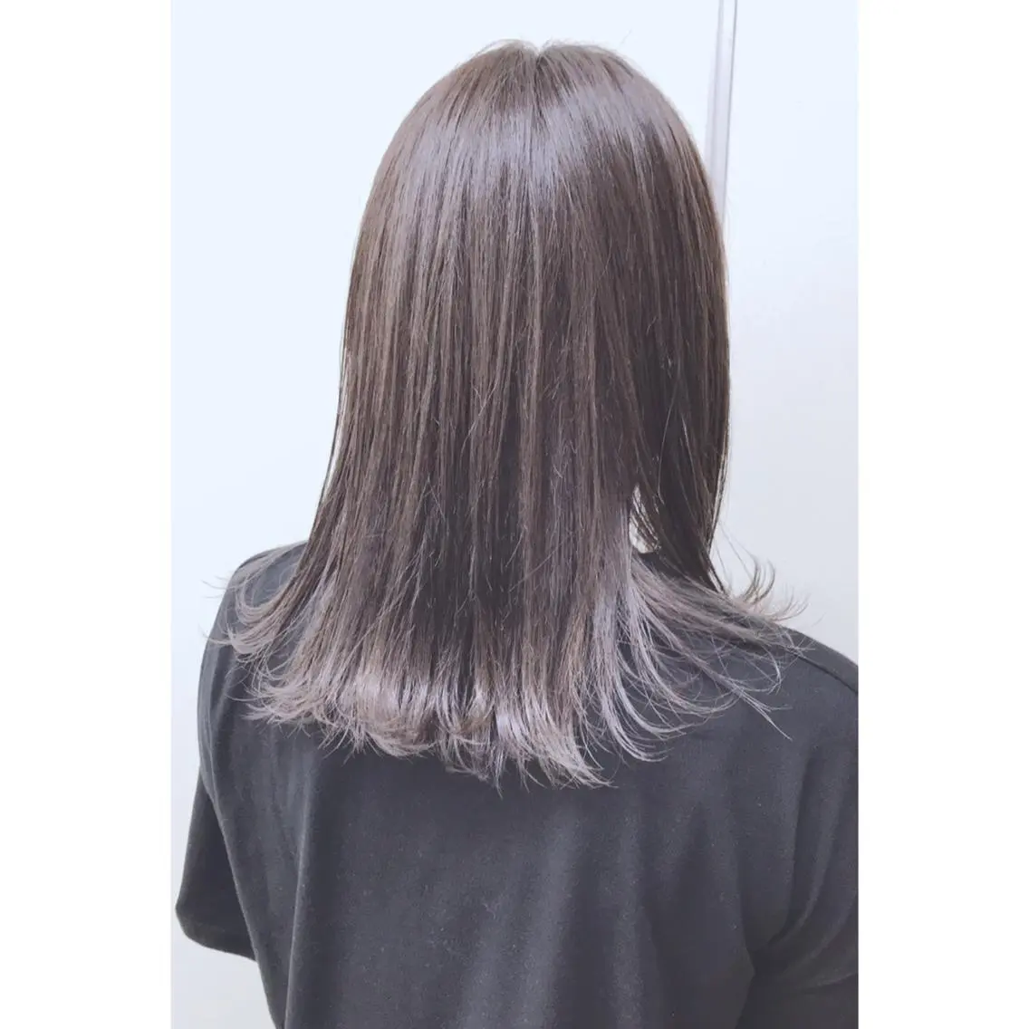 ミディアム カラー ブリーチ グレージュ ブリーチなしカラー 田町駅徒歩5分 🌼fumiのヘアスタイル