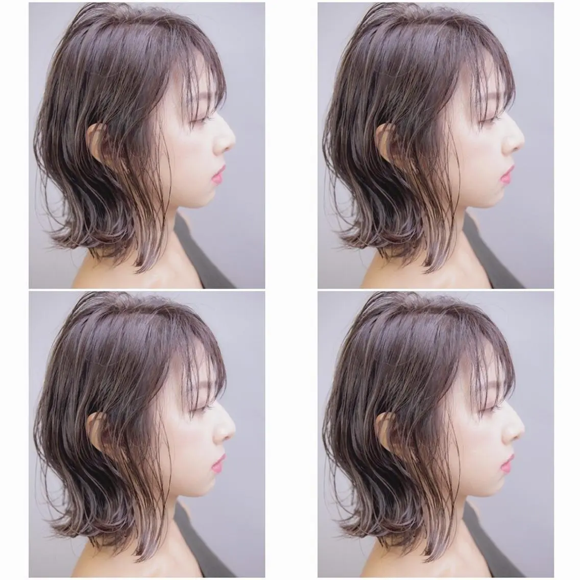 ショート カラー アッシュ ボブ 外ハネヘア タナカ *歴10年以上*のヘアスタイル
