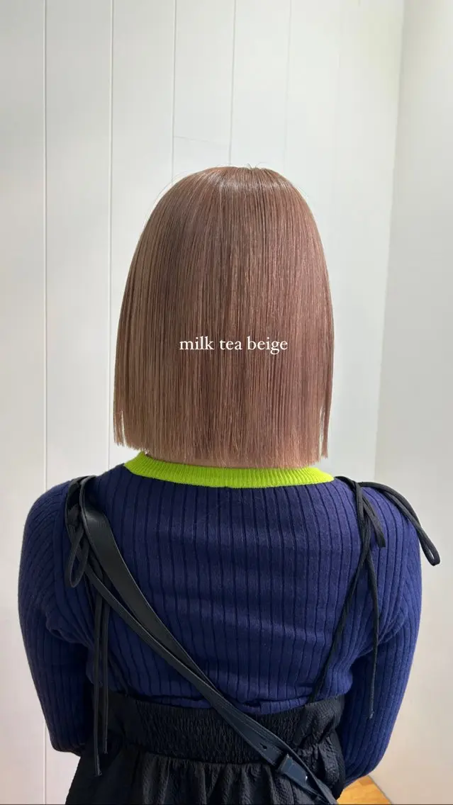 セミロング カラー ヘアカラー ブリーチなしWカラー ／レイヤー🎀マリノのヘアスタイル
