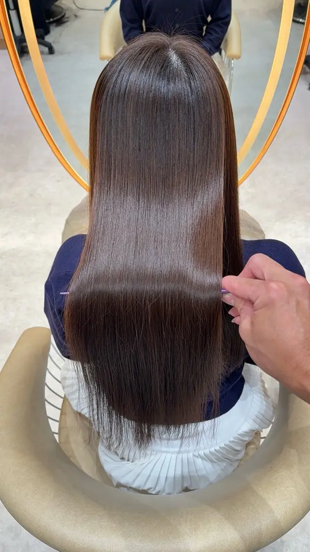ロング カラー カット ヘアカラー 縮毛矯正 美髪縮毛矯正✨🫧 レイヤー川村利幸のヘアスタイル