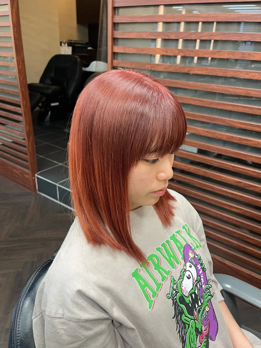 セミロング カット ヘアカラー 野田 琉佳のヘアスタイル