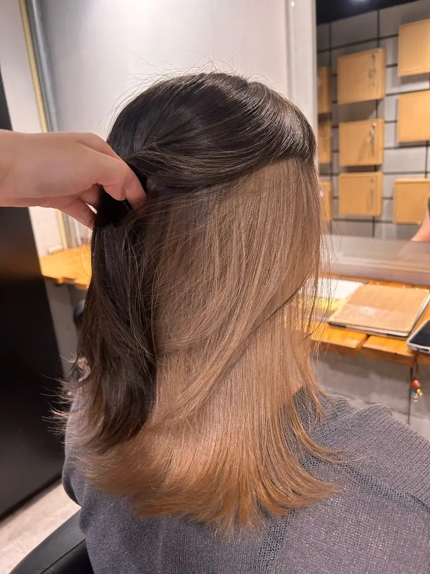 セミロング ヘアカラー トリートメント ヘッドスパ レイヤーStyle 🪽菜々実のヘアスタイル