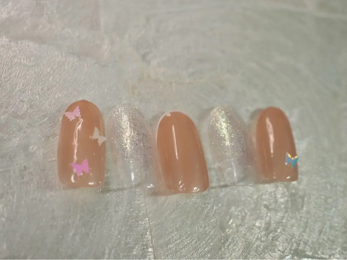 ネイル オーロラネイル 桜ネイル フラワーネイル フットネイル フレンチネイル ハンドネイル kiki nail たまプラーザのネイルデザイン